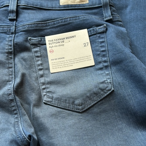 New with tag AG Farrah skinny, high-rise button up jean - Picture 3 of 7